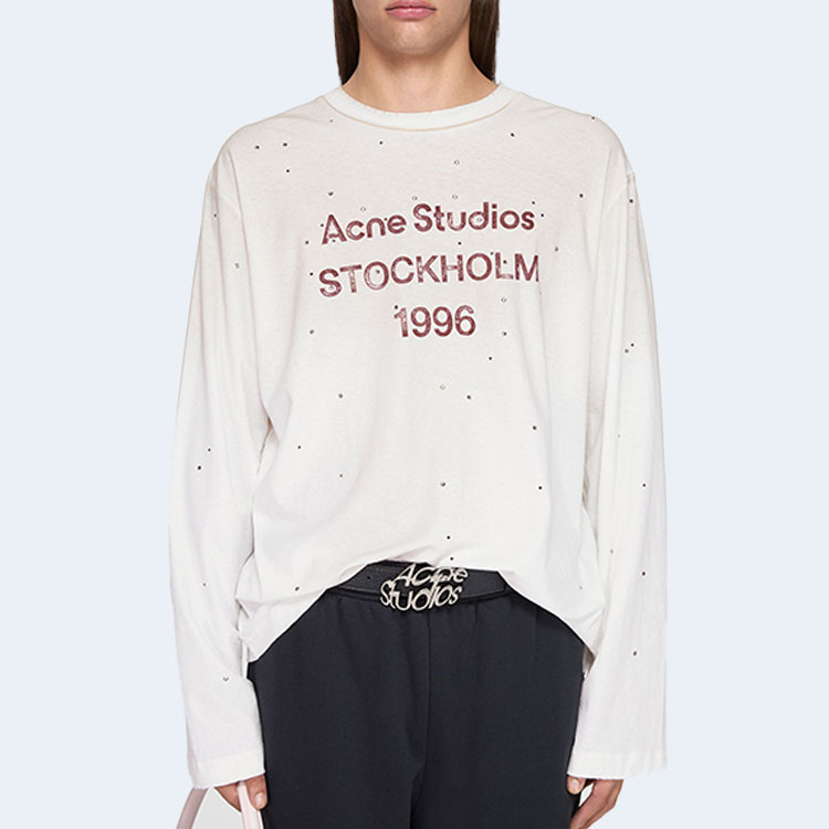 아크네 스튜디오 1996 스탬프 로고 릴랙스핏 티셔츠